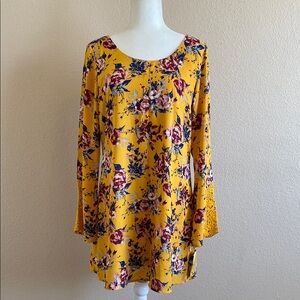 New Speechless Yellow Floral Midi Dress